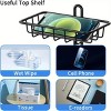 SEVOBAL 2pc 3-in-1 Bathroom Organizer Toilet Paper Holder with Storage Free Standing Holds 4 Rolls Easy Assembly Bathroom, Black, 16.77"*7.61"*4.88" - 4 of 4