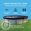 Swimline 24 Foot Round Swimming Pool Winter Cover and 3 4x4 Air Closing Pillows - 2 of 4