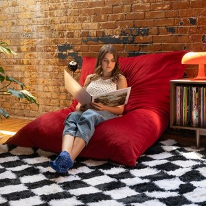 Jaxx Pillow Saxx 5.5-Foot Décor Bean Bag Giant Floor Pillow Lounge, Lush Velvet - 1 of 4