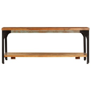 vidaXL Coffee Table End Table with Storage Shelf Side Sofa Table Solid Wood - 39.4" x 23.6" x 13.8" solid reclaimed wood - 1 of 4