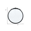 HomeRoots 30" Black Crowned Top Antiqued Glass Round Framed Accent Mirror - 3 of 4