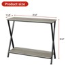 Narrow Console Table Small Entryway Table 2-Tier Display Table with Shelves - 2 of 4