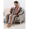 Lars Amadeus Men's Long Sleeves Button Striped Nightgown with Pockets - 2 of 4