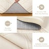 Modern Solid Area Rug Washable Living Room Rugs with Non Slip Backing Bordered Throw Carpet Foldable Neutral Floor Rugs - 4 of 4