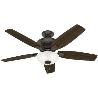 Hunter Fan Company 53378 52 Inch Kenbridge Low Profile Ceiling Fan with LED Bowl Light Kit, and Pull Chain Control and Reversible Blades, Noble Bronze