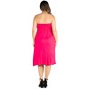 Plus Size Knee Length Strapless Mini Dress - 24seven Comfort Apparel™ - 3 of 4