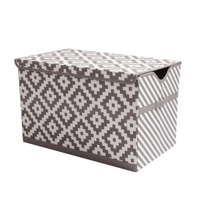 Bacati - Love Gray/white Storage Toy Chest