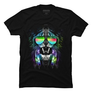 Men's Design By Humans Music Jungle By clingcling T-Shirt - 1 of 4