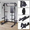 Multi-Function Power Cage 2000LB Capacity With Dual Independent Pulley System+Adjustable Cable Crossover for Home Gym&Garage Workouts - 4 of 4