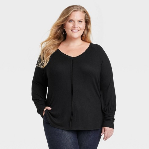 2X Plus Size Womens Thermal Top Shirt Pullover Long Sleeve Knox Rose Target  NWT