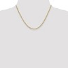 Black Bow Jewelry 2.5mm 10k Yellow Gold Hollow Figaro Chain Necklace - 2 of 4