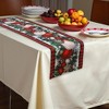 Unique Bargains Christmas Table Runner Plaid Border Christmas Ornament Polyester Red White Green 71x14 Inch 1 Pc - 2 of 4