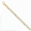 Black Bow Jewelry Men's 14k White &Yellow Gold, 7.85mm Fancy Curb Chain Bracelet, 8 Inch - 2 of 3