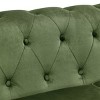 Chesterfield Tufted Velvet Accent Chair, Nailhead Trim Armchair with Rolled Arms, Deep Cushion, Classic Living Room Chair-The Pop Home - 4 of 4