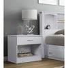 American Furniture Classics,One Drawer White Nightstand - 4 of 4