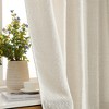 HLC.ME Easton Jacquard Slub Texture - Privacy Curtains with Back Tab Rod Pocket Window Curtains Panels, Set of 2 - 3 of 4