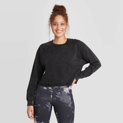 Women's Full Zip French Terry Cropped Hooded Sweatshirt - Joylab