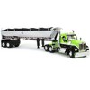 Kenworth W990 Day Cab and MAC Half-Round Tandem-Axle Dump Trailer Lime Green and Black 1/64 Diecast Model by DCP/First Gear - 3 of 4