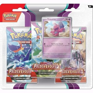 Pokemon TCG: Pokemon Scarlet & Violet SV02 Paldea Evolved 3 Pack Blister - Tinkatink - 1 of 2