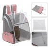 Unique Bargains Pet Backpack Foldable Pet Backpack for Cats and Small Dogs 12.6"x11.02"x16.14" Pink - 4 of 4