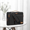 Hachikiko 360 Protective 15-15.6 Inch Laptop Shoulder Bag - Side Open Messenger Bag with 4 Zipper Pockets - 2 of 4