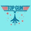 Juniors Womens Top Gun Fighter Jet and Stars Logo Racerback Tank Top - 2 of 4