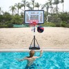 Sevobal Basketball Hoops Poolside Basketball Hoop Height Adjustable with Transparent Backboard for Outdoor Backyard Patio, Black, 12.86"*9.45"*2.78" - 4 of 4