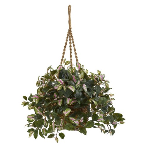 Nearly Natural 30-in Hoya Artificial Plant Hanging Basket - image 1 of 1