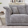 MAYEERTY 98.5 Inch 3 seater Sofa Unique Design Soft Arm Pillows Contemporary Linen 3 Comfortable Cushions 2 Pillows Grey Living Room Bedroom Office - 3 of 4