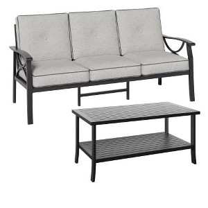 Heynemo Outdoor Patio Furniture Set, 2 Piece Patio Conversation Set, Metal Furniture Set with 3 seat Sofa - 1 of 4
