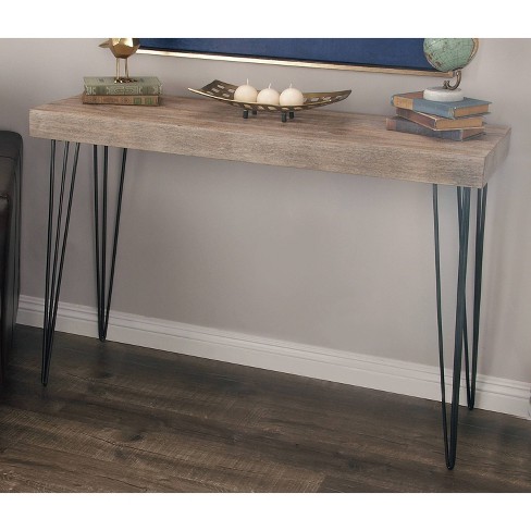 Rectangular Modern Wood Console Table Brown - Olivia & May : Target
