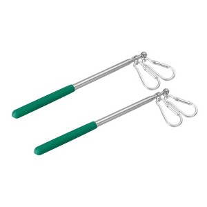 Unique Bargains Stainless Steel Portable Telescopic Flag Pole 2 Pcs - 1 of 4