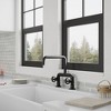 Double Handle 2-Holes Deck Mount Modern Standard Kitchen Faucet With 360 ° Swivel Spout - 3 of 4