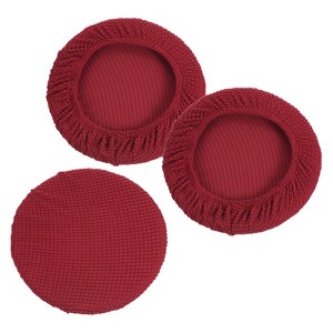 Unique Bargains Round Washable Elastic Bar Seat Cover for Dia 11"-16" Chair 3 Pcs - 1 of 4