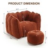 CENGHU Soft Bean Bag Chair with Foam Filling Lazy Sofa with Ottoman Chenille Large Bean Bags for Adults Beanbag Sofa for Living room and Bedroom - 3 of 4