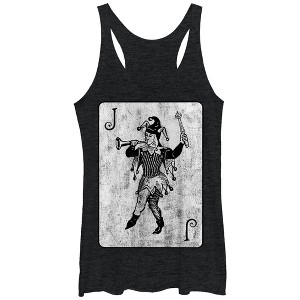 Women's Lost Gods Joker Card Racerback Tank Top - 1 of 3