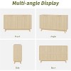 TackView Sideboard Buffet Cabinet with Storage, Versatile Cabinet with 4 Doors and Adjustable Shelves, Natural - 4 of 4