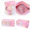 Unique Bargains Women's Durable Letter D Cosmetic Bag Pink 1 Pc - 3 of 3