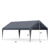 EROMMY Carports 12X20 Heavy Duty(Sidewalls Only) - 2 of 4