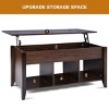 Costway Lift Top Coffee Table w/ Hidden Compartment Storage Shelf Living Room Furniture - 3 of 4