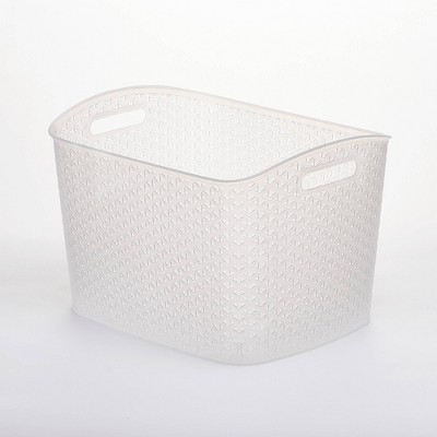 Y-Weave XL Curved Decorative Storage Basket Black - Brightroom™