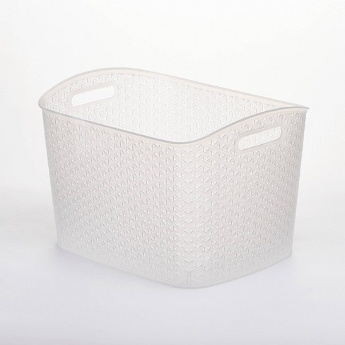 Y-Weave XL Curved Decorative Storage Basket Gray - Brightroom™