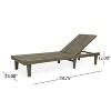 Christopher Knight Home Teresa Outdoor Acacia Wood 3 Piece Adjustable Chaise Lounge Chat Set - 3 of 4
