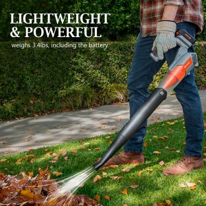 Ukoke 20V Cordless Leaf Blower, 120 MPH 458 CFM, Brushless Motor, 2.0Ah Battery & Charger Included, for Leaves, Snow, Dust & Debris - 1 of 1