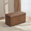 30" Storage Ottoman Bench, Ottoman with Storage, Leather Storage Bench, Hold up to 660lb for Living Room - 4 of 4