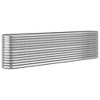 vidaXL Garden Raised Bed Powder-coated Steel 102.4"x15.7"x26.8" Silver - 2 of 4