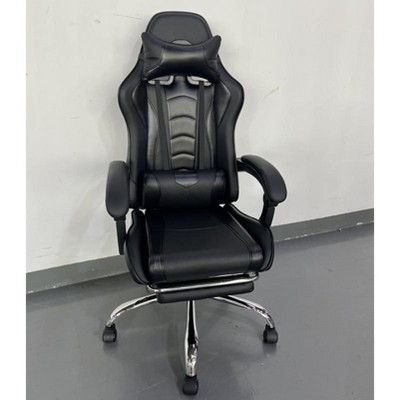 Yaheetech Adjustable Gaming Chair with Footrest and Lumbar Support