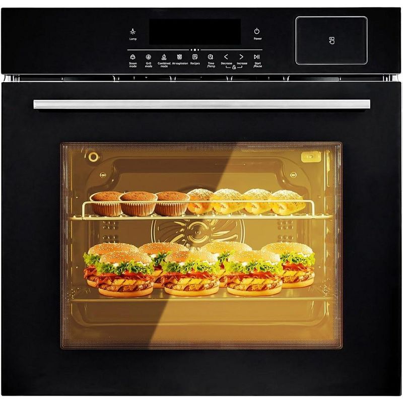 24" Electric Single Wall Oven 2.5CF Convection Oven With 8 Baking Modes 3000W 240V, 1 of 7