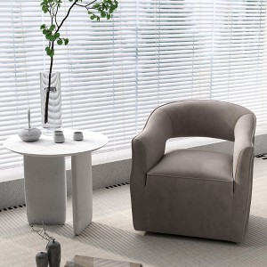 SEYNAR Modern Glam Velvet 360 Degree Swivel Open-Back Accent Armchair,Grey,27.6''W*26.8''D*29.7''H - 1 of 4