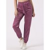 INSPIRE CHIC Women's Satin Drawstring Elastic High Waist Shiny Silky Cargo Pants - 2 of 4
